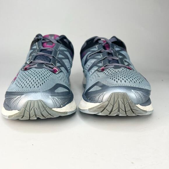 Saucony Triumph ISO 4 Running Sneakers Shoes Fog Grey Silver Purple Women 10 - Picture 2 of 13